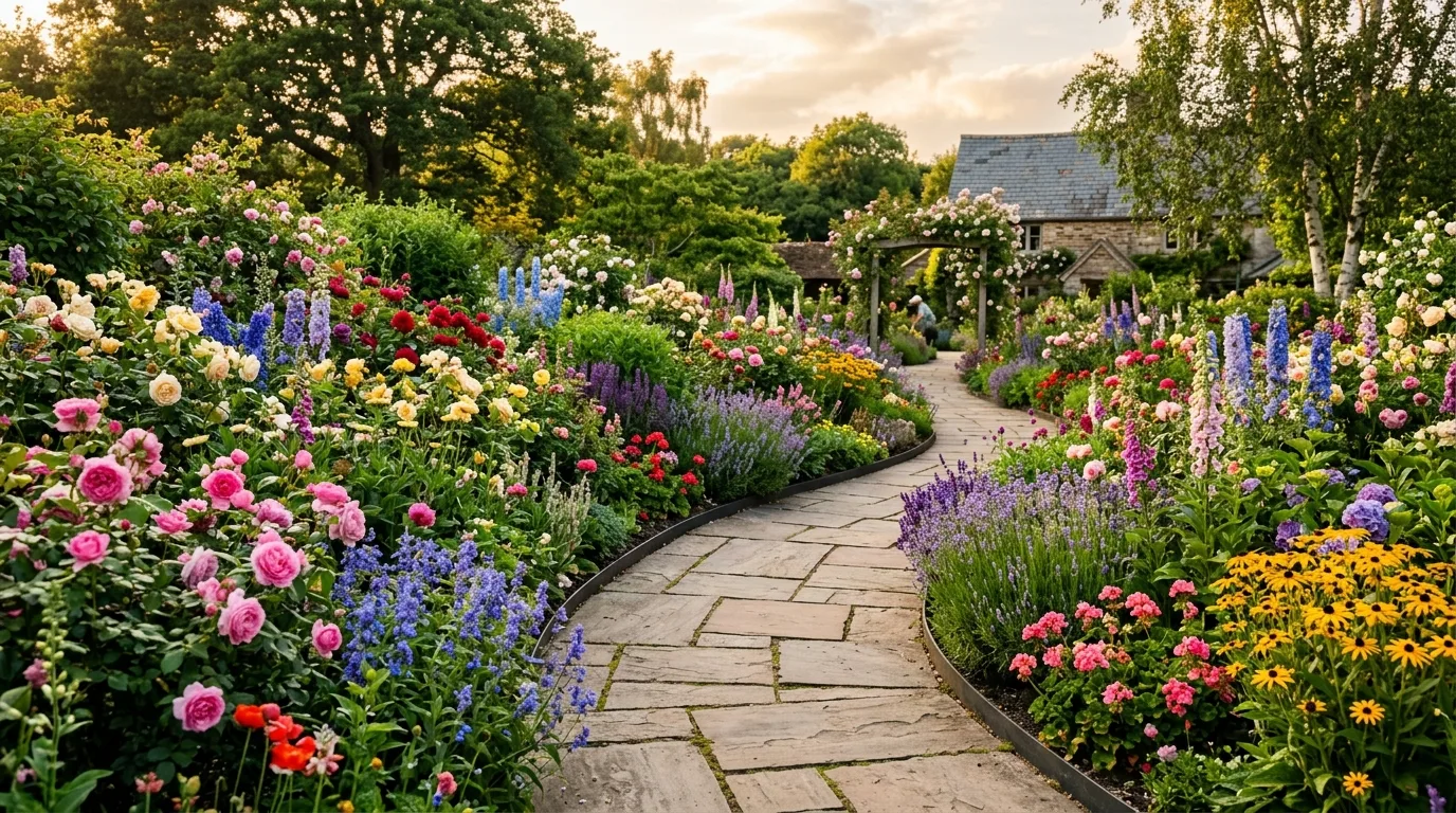 Warm-Tone Flower Garden